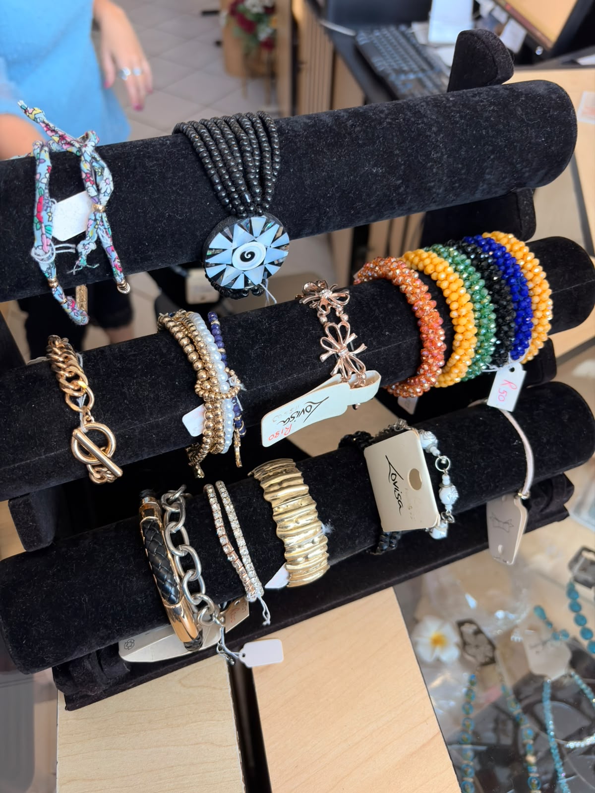 Bracelets and bangles display